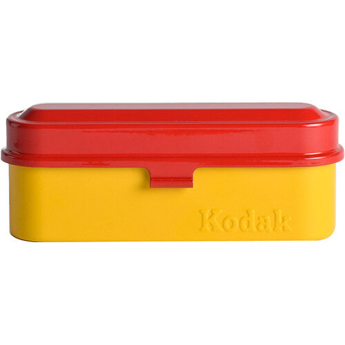 Kodak Steel 35mm Film Case Yellow/Red - Holds 5 Rolls of Film - Victory Camera