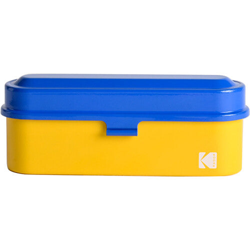 Kodak Steel 35mm Film Case Yellow/Blue - Holds 5 Rolls of Film