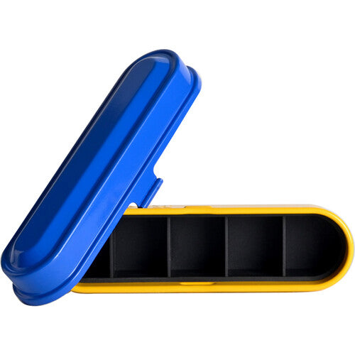 Kodak Steel 35mm Film Case Yellow/Blue - Holds 5 Rolls of Film