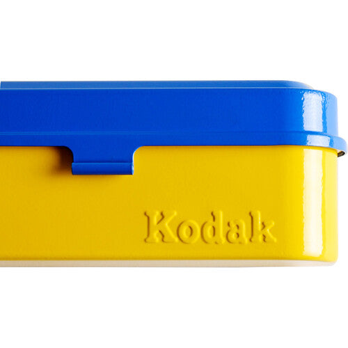 Kodak Steel 35mm Film Case Yellow/Blue - Holds 5 Rolls of Film