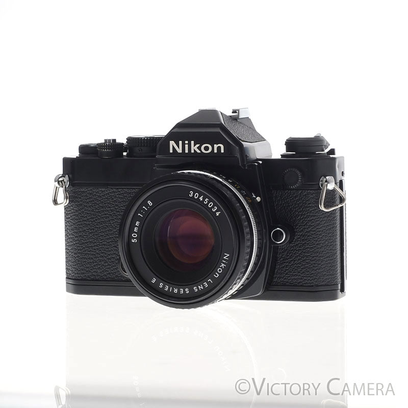 Nikon FM Black 35mm Film Camera w/ 50mm f1.8 AI-s Lens [EXC] - Victory Camera