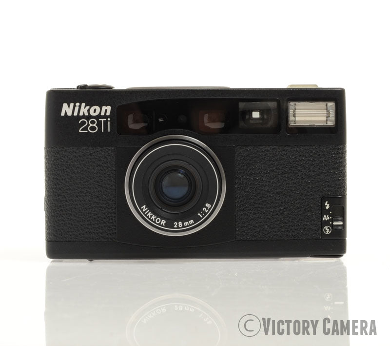 Nikon 28Ti 28 Ti Black 35mm Film Point & Shoot Camera -Cool- [EXC+] - Victory Camera