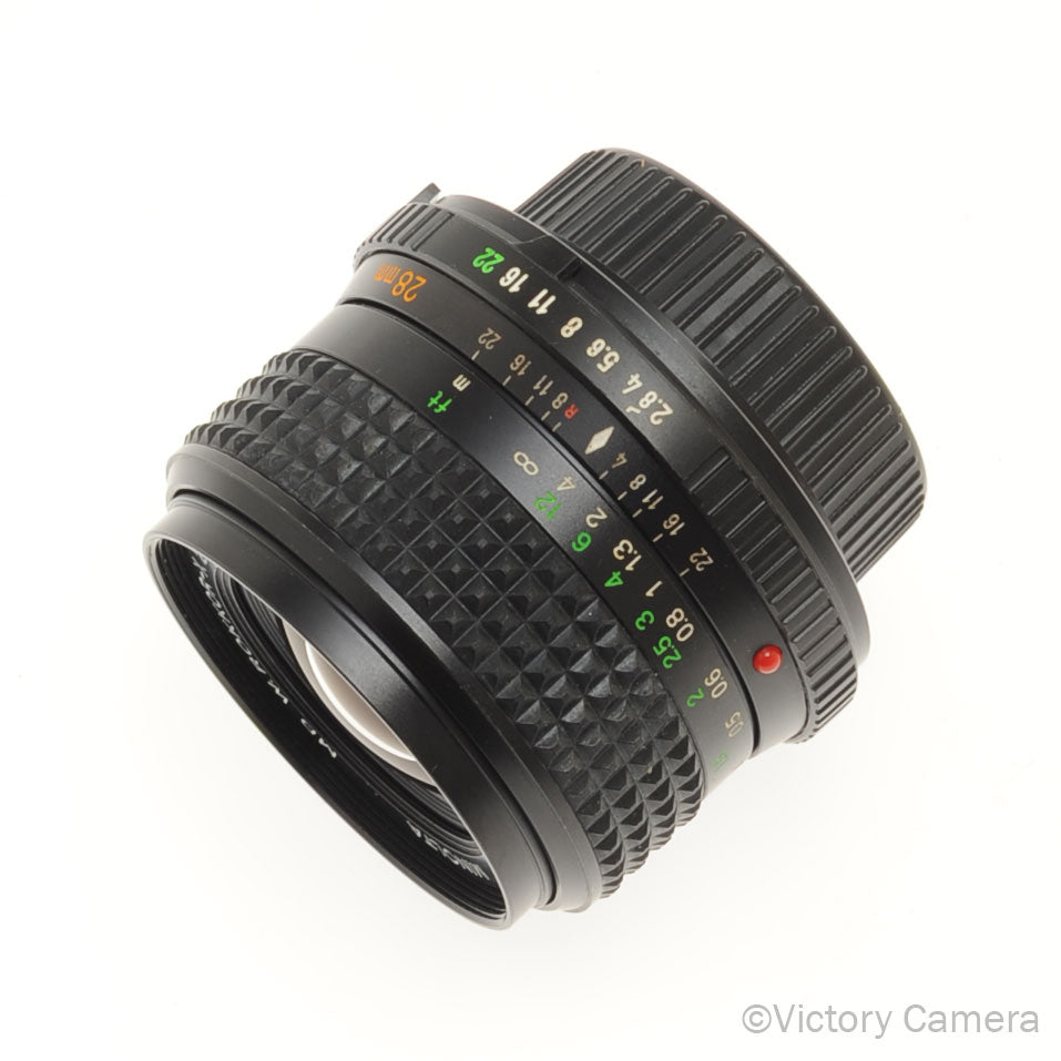 Minolta MD W.Rokkor-X 28mm f2.8 Wide Angle Prime Lens [EXC] - Victory Camera