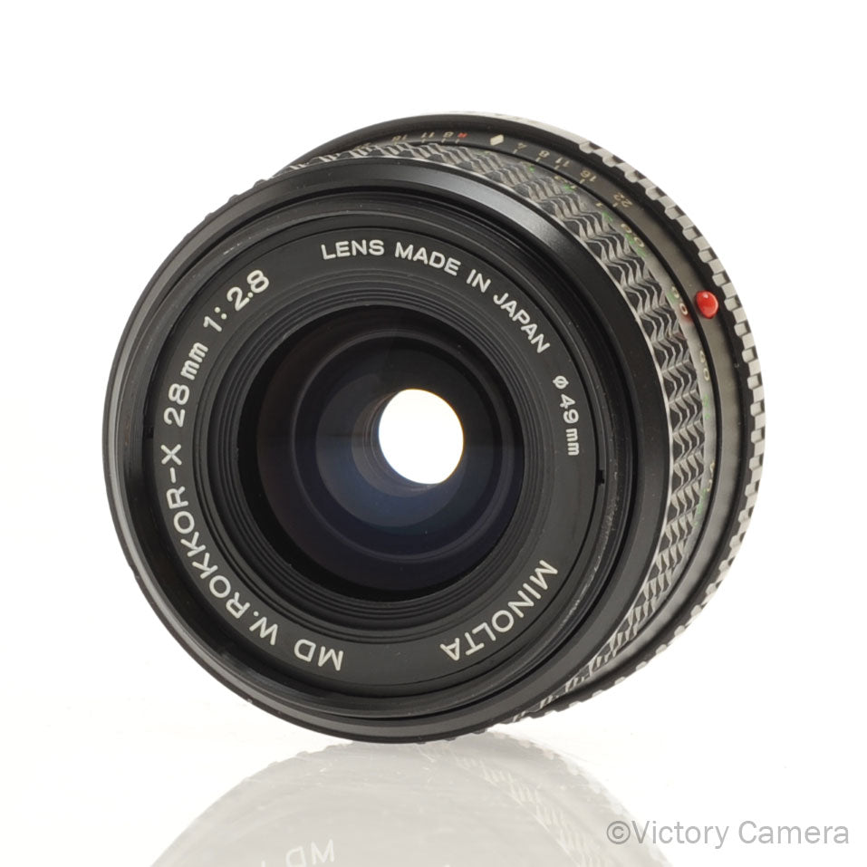 Minolta MD W.Rokkor-X 28mm f2.8 Wide Angle Prime Lens [EXC] - Victory Camera