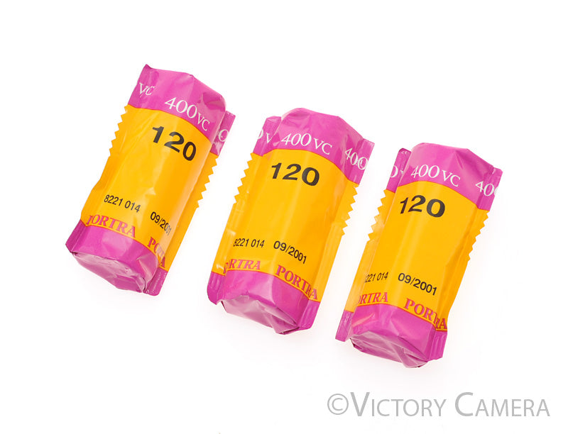 3x Portra 400VC Medium Format 120 Film -Exp. 09/2001- [AS-IS] - Victory Camera