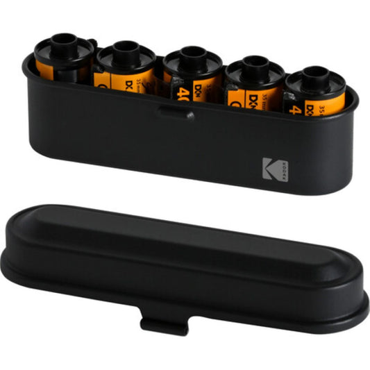 Kodak Steel 35mm Film Case Black/Black - Holds 5 Rolls of Film - Victory Camera