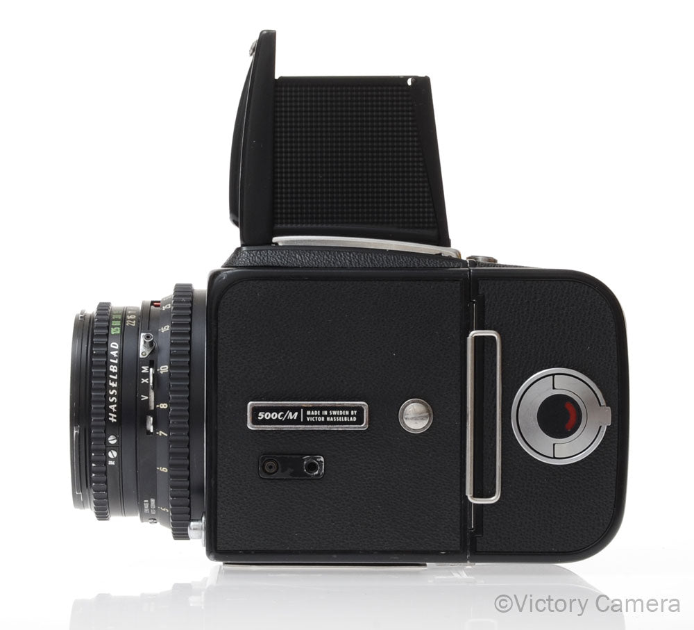Hasselblad 500c/m Black Medium Format Camera w/ 80mm T* Lens A12 [EXC] - Victory Camera