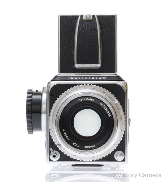 Hasselblad 500c Chrome Medium Format Camera w/ 80mm Lens 12 Back -CLA'd- [EXC] image 1