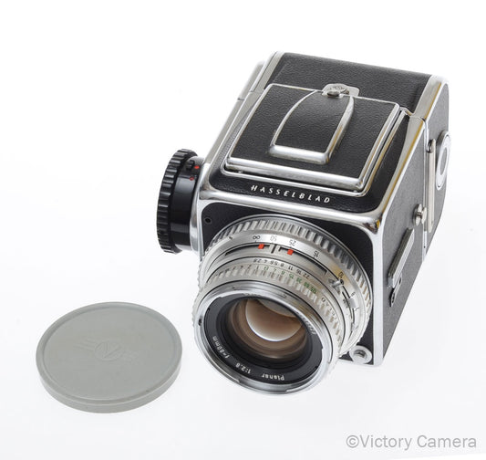 Hasselblad 500c Chrome Medium Format Camera w/ 80mm Lens 12 Back -CLA'd- [EXC] image 2