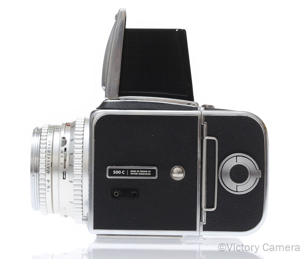 Hasselblad 500c Chrome Medium Format Camera w/ 80mm Lens 12 Back -CLA'd- [EXC] image 3