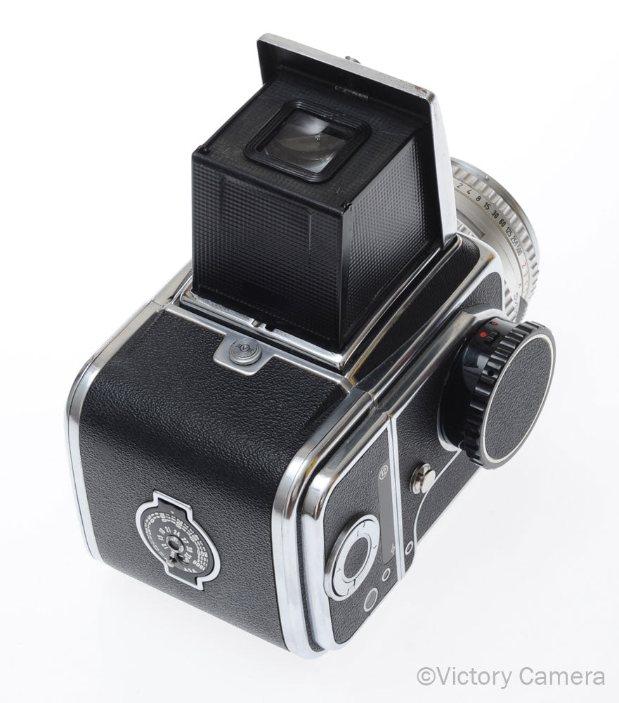 Hasselblad 500c Chrome Medium Format Camera w/ 80mm Lens 12 Back -CLA'd- [EXC] image 4