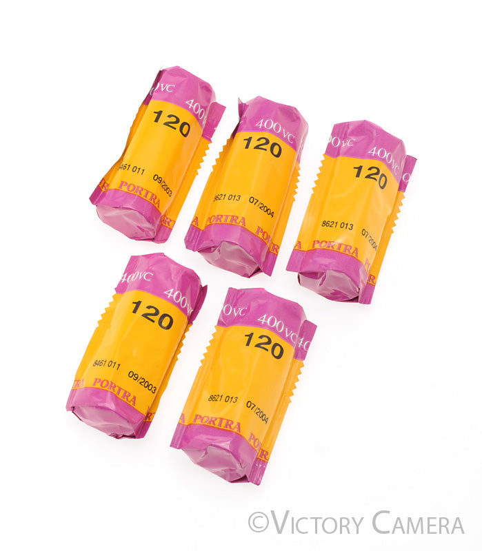 5x Portra 400VC Medium Format 120 Film -Exp. 2003-2004- [AS-IS] - Victory Camera