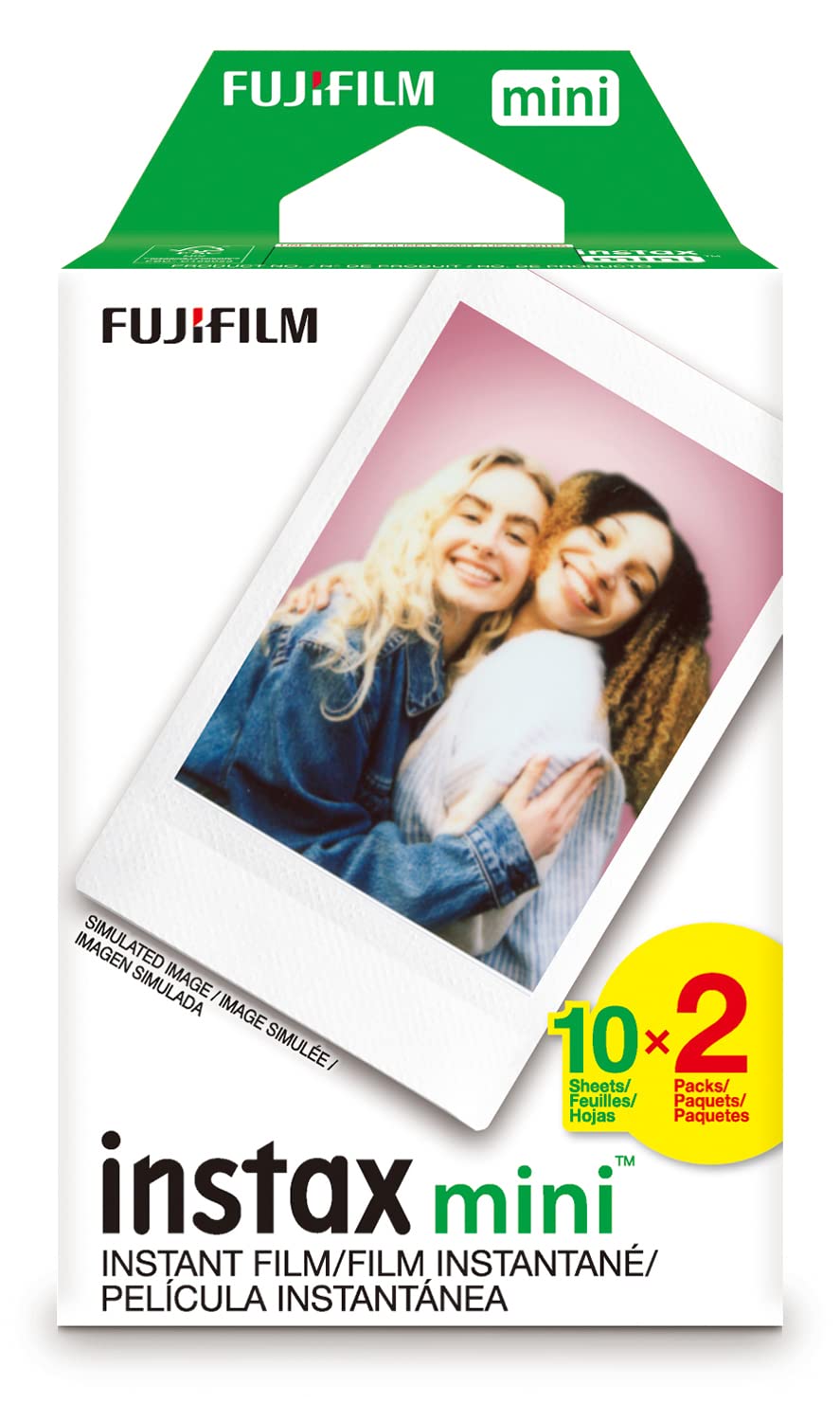 Fujifilm Instax Mini Instant Film Twin Pack (White), 20 photos - Victory Camera