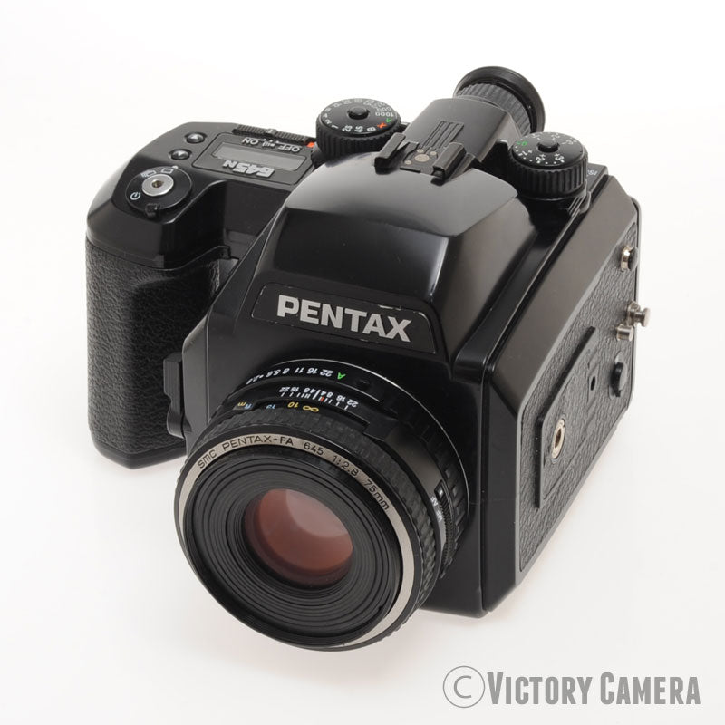 Pentax 645N Film Camera W/ FA 75mm F2.8 Lens 120 Back [EXC]