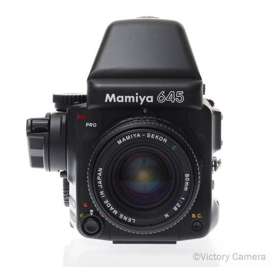Mamiya 645 Pro Camera AE Metered Prism 80mm f2.8 N Lens [EXC+] image 1