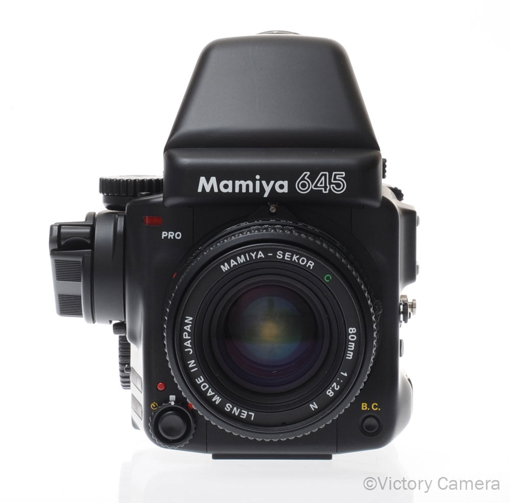 Mamiya 645 Pro Camera AE Metered Prism 80mm f2.8 N Lens [EXC+]