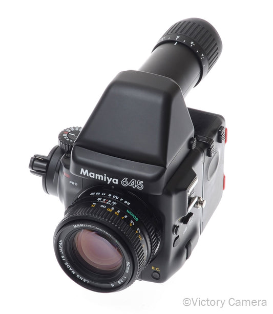 Mamiya 645 Pro Camera AE Metered Prism 80mm f2.8 N Lens [EXC+] image 2