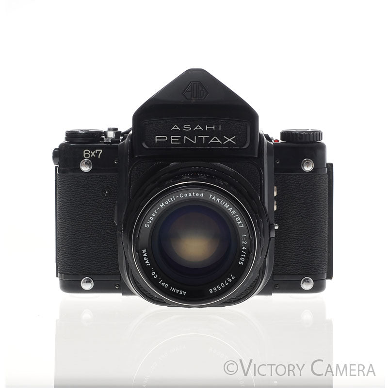 Pentax 6x7 67 MLU Camera w/ Prism + 105mm f2.4 Prime Lens [EXC] - Victory Camera
