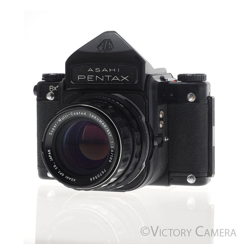 Pentax 6x7 67 MLU Camera w/ Prism + 105mm f2.4 Prime Lens [EXC] - Victory Camera