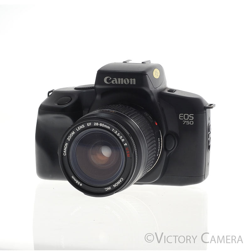 Canon EOS 750 35mm Autofocus FILM Camera w/ 28-80mm V Zoom Lens [EXC+] image 1