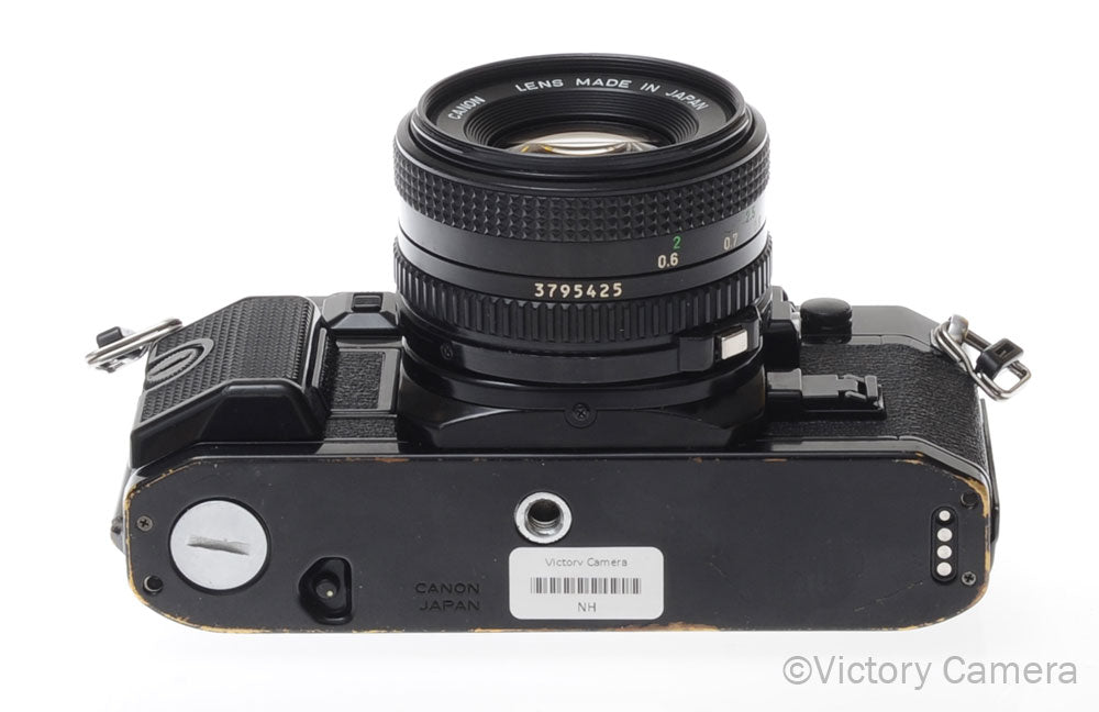 Canon A-1 A1 Black 35mm Film SLR Camera w/ 50mm f1.8 Lens [EXC] - Victory Camera