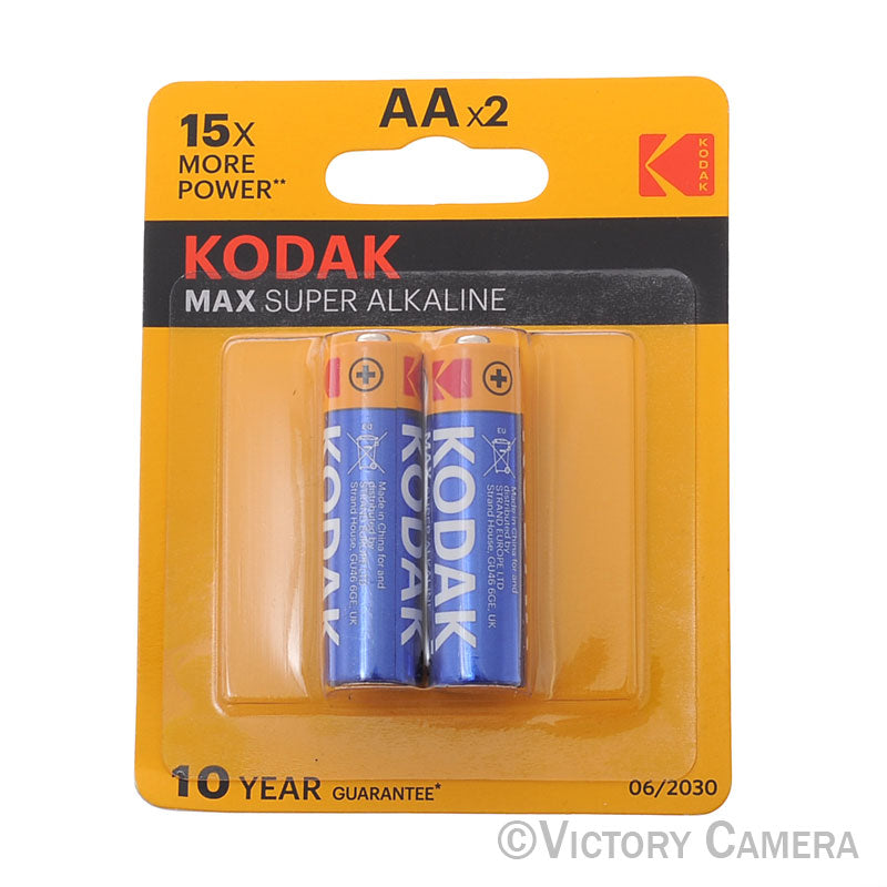 Kodak MAX AA Super Alkaline Batteries (1.5V, 2800mAh, 2-Pack) - Victory Camera
