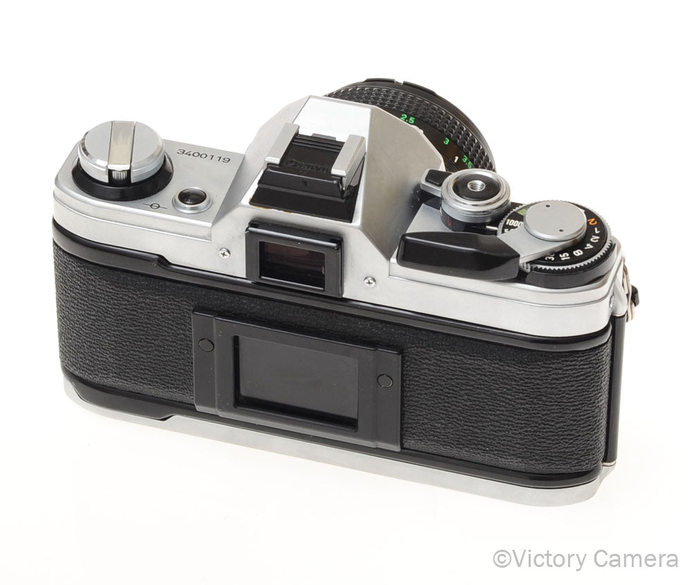 Canon AE-1 35mm Chrome Camera w/ 50mm f1.8 Prime Lens [EXC] image 3