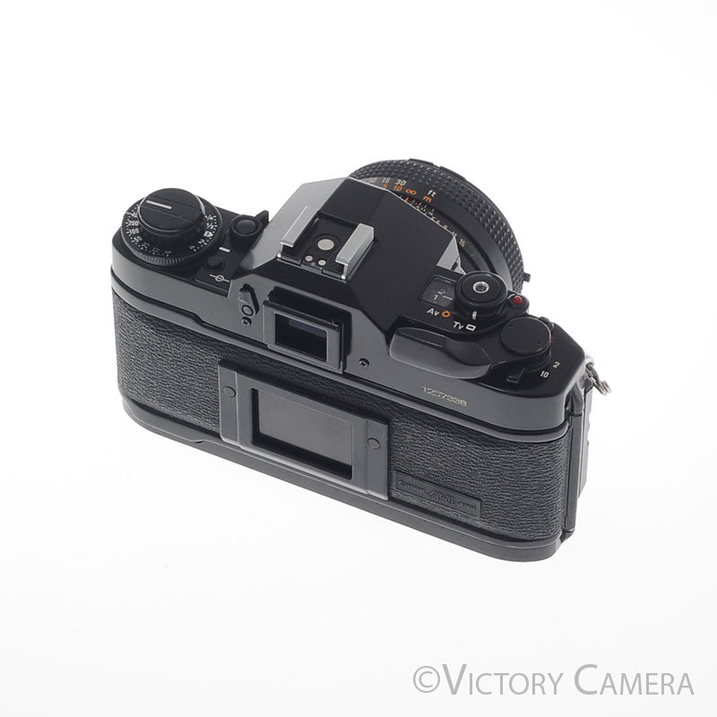 Canon A-1 A1 Black 35mm Film SLR Camera w/ 50mm f1.8 Lens -CLA'd- [EXC] - Victory Camera