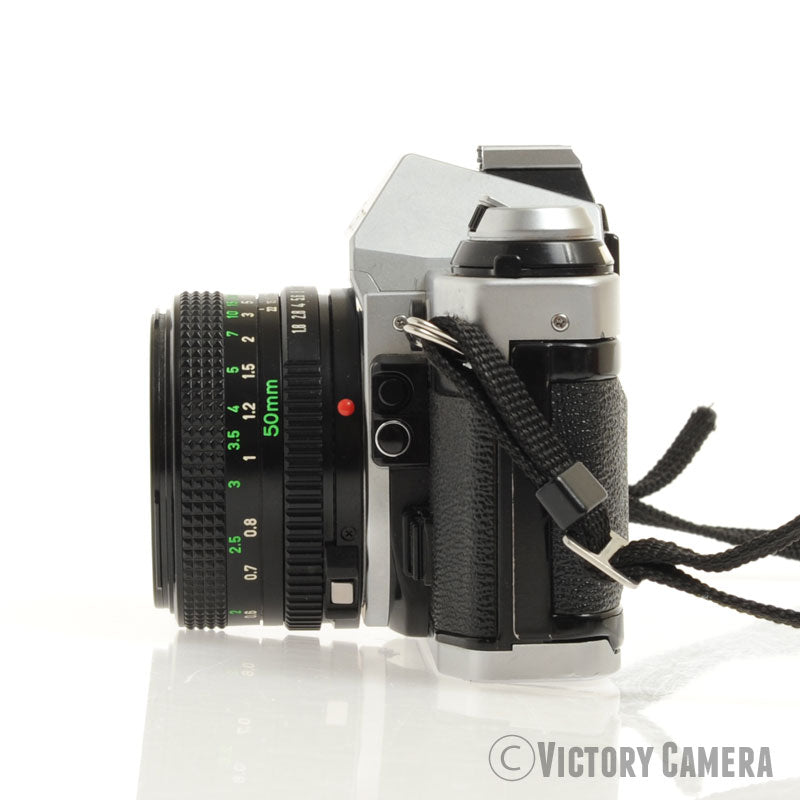 Canon AE-1 Program Chrome 35mm Film SLR Camera 50mm f1.8 Lens  [EXC+] - Victory Camera