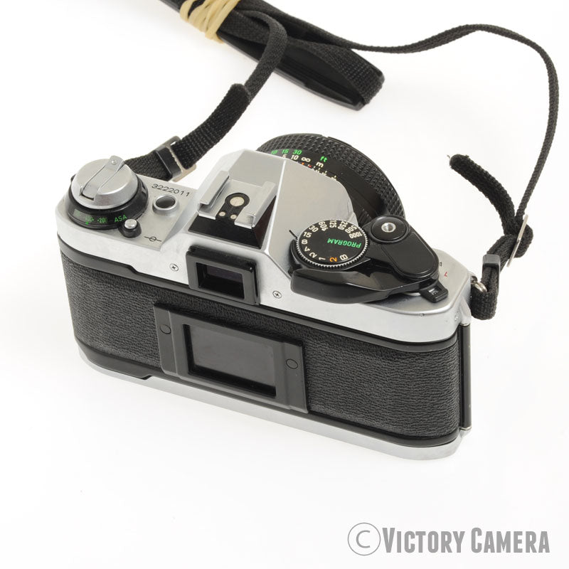 Canon AE-1 Program Chrome 35mm Film SLR Camera 50mm f1.8 Lens  [EXC+] - Victory Camera