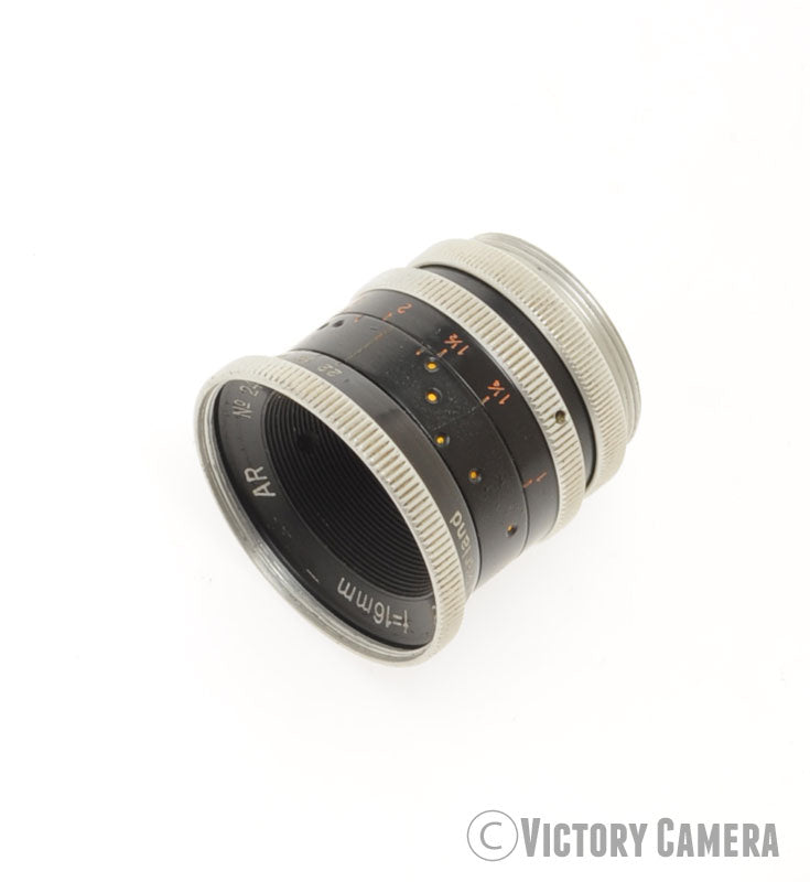 Kern Paillard YVAR 16mm f2.8 C Mount Wide Angle Lens for Bolex [EXC] - Victory Camera