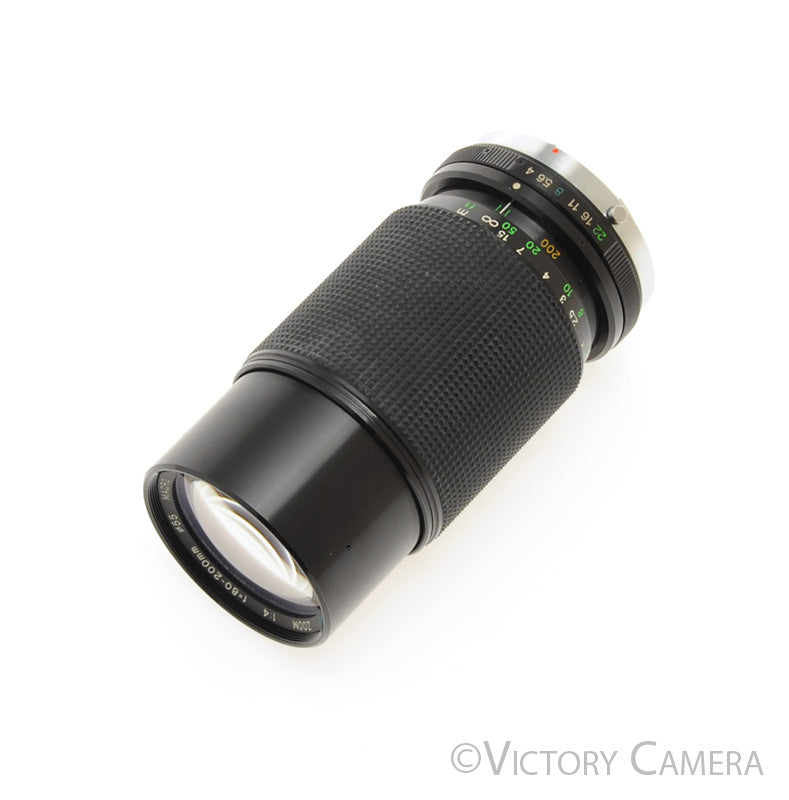 Access Precision-MC 80-200mm f4 Macro Telephoto Zoom Lens for Olympus OM [EXC+] - Victory Camera