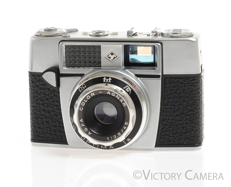 Agfa Optima Ia Chrome 35mm Film Camera w/ 45mm f2.8 Lens -Clean- [EXC] - Victory Camera