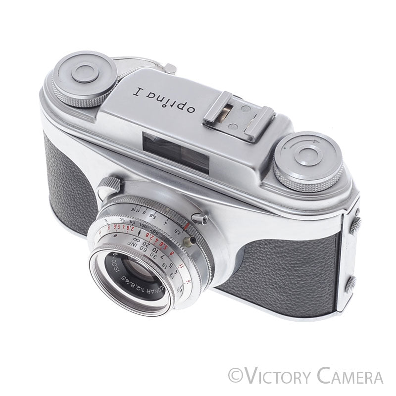 Agfa Optina I 35mm Chrome Film Camera w/ 45mm f2.8 Lens [EXC] - Victory Camera