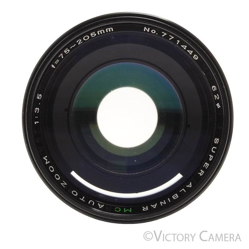Super Albinar MC 75-205mm f3.5 Telephoto Zoom Lens for Minolta MD [EXC+] - Victory Camera