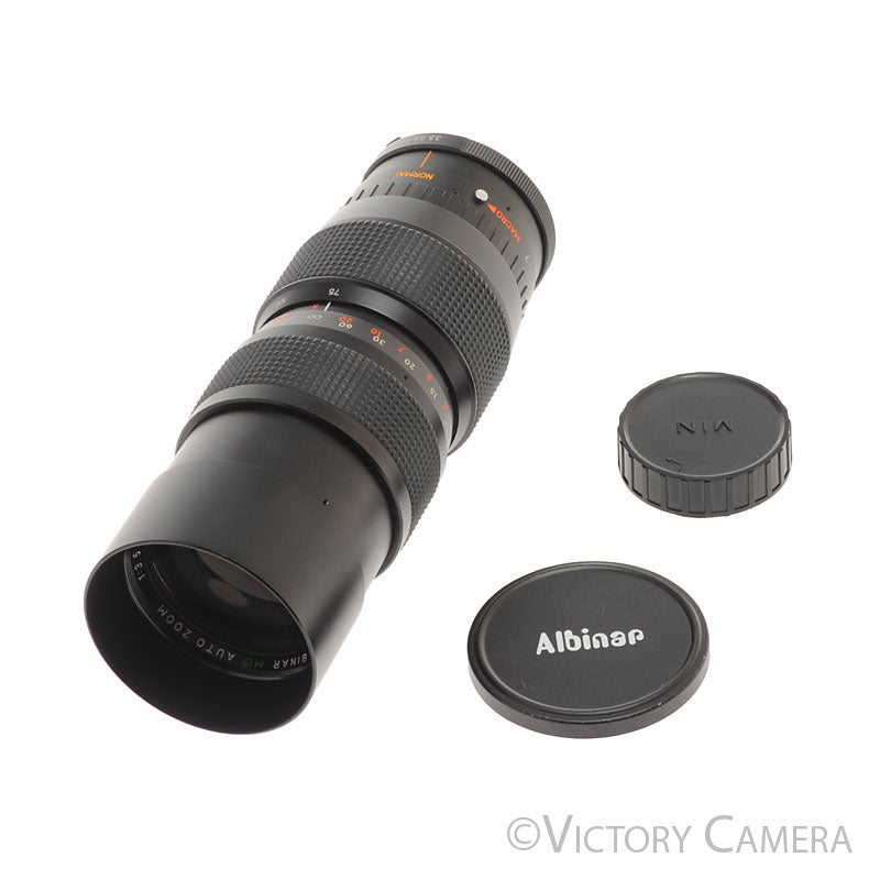 Super Albinar MC 75-205mm f3.5 Telephoto Zoom Lens for Minolta MD [EXC+] - Victory Camera