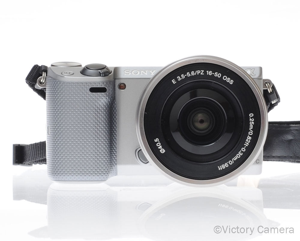Sony NEX-5T Chrome 16.1MP Digital Mirrorless Camera w/ 16-50mm Lens [EXC+] - Victory Camera