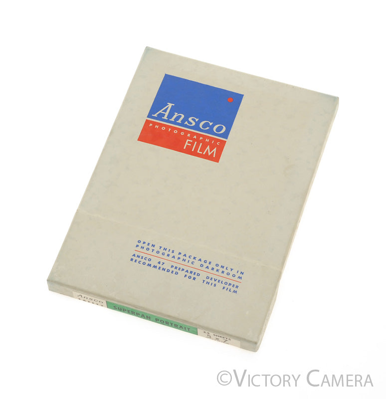 Ansco Superpan Portrait 5x7 24 Sheets Large Format Film -exp. 1947- [AS-IS] - Victory Camera