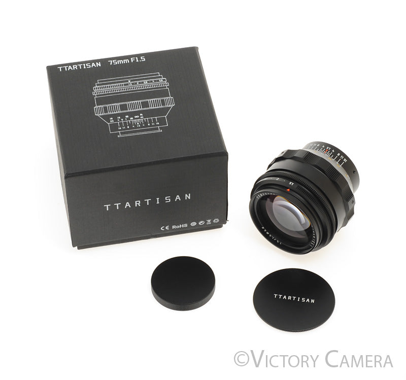 TTArtisan 75mm f1.5 Portrait Lens for Pentax M42 Screw Mount  [MINT] - Victory Camera