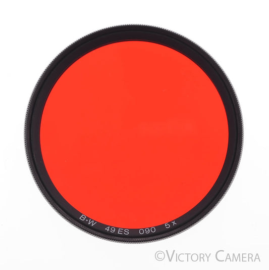 B+W 49mm 49 ES 090 5x Red Filter for B&W Photography [EXC+] - Victory Camera