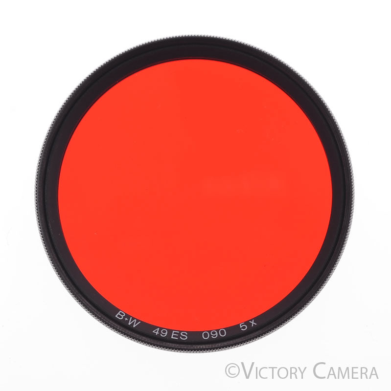 B+W 49mm 49 ES 090 5x Red Filter for B&W Photography [EXC+] - Victory Camera