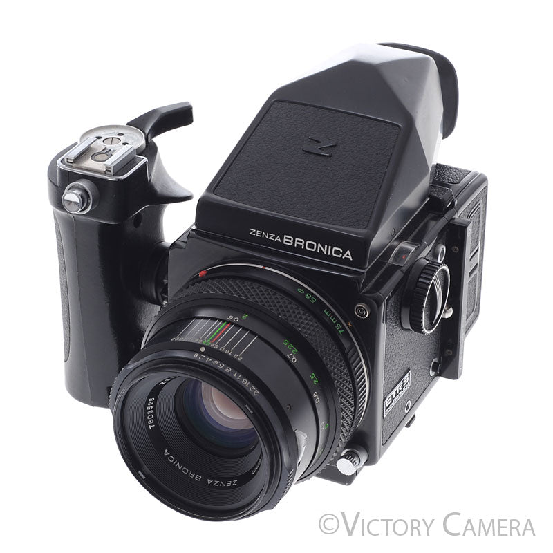 Zenza Bronica ETR S ETRS Camera w/ 75mm f2.8 Lens 120 Back [EXC]