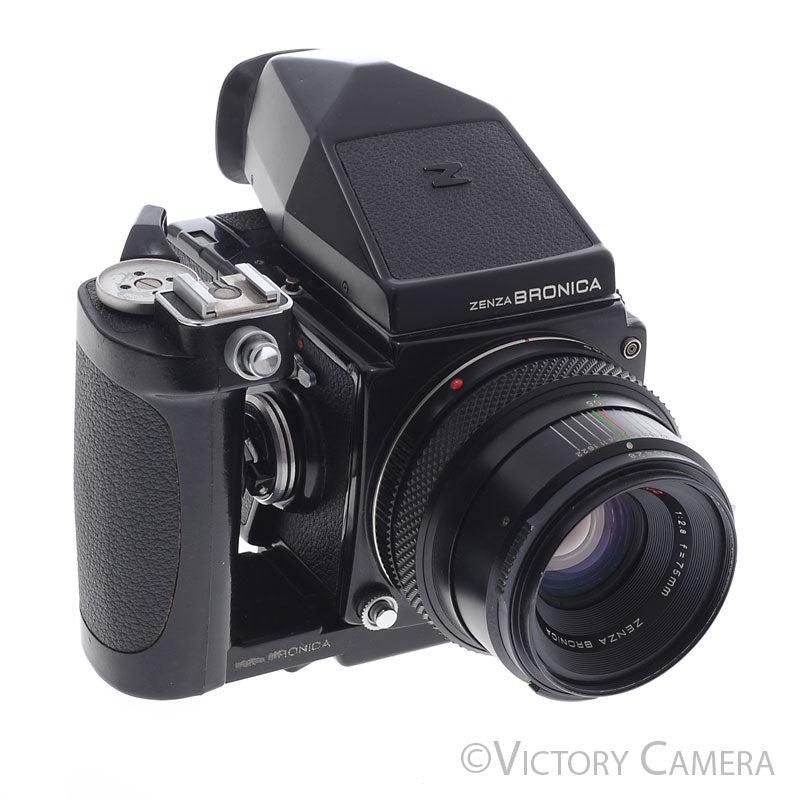 Zenza Bronica ETR S ETRS Camera w/ 75mm f2.8 Lens 120 Back [EXC]