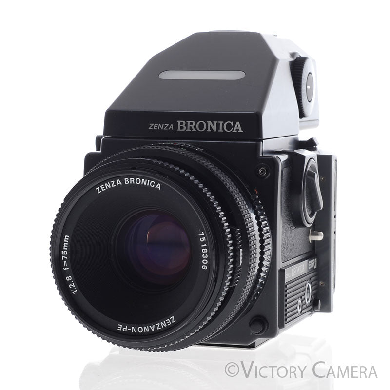 Zenza Bronica ETRSi w/ 75mm f2.8 Lens AE-III Prism, 120 Back [EXC] - Victory Camera