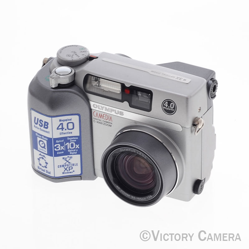 Olympus CAMEDIA C-4000 Silver 4MP Digital Point And Shoot Camera [EXC] - Victory Camera