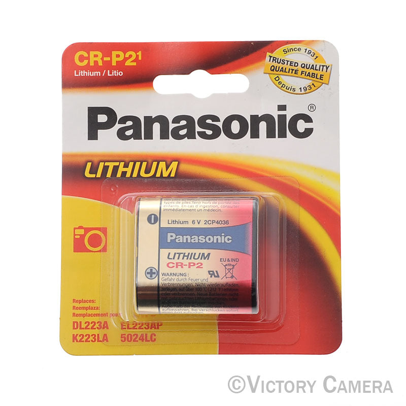 Panasonic CR-P2 Photo Lithium Battery (6V) - Victory Camera