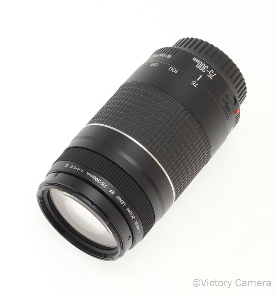 Canon EOS EF 75-300mm f4-5.6 III Telephoto Zoom Lens [MINT] - Victory Camera
