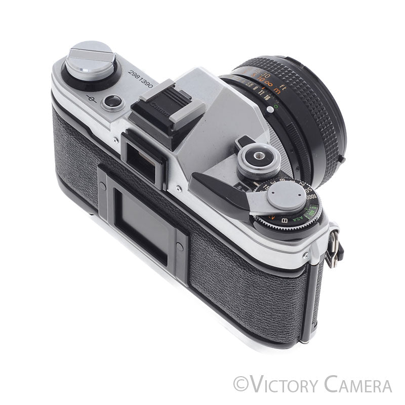 Canon AE-1 35mm Chrome Camera w/ 50mm f1.8 Prime Lens [EXC+]