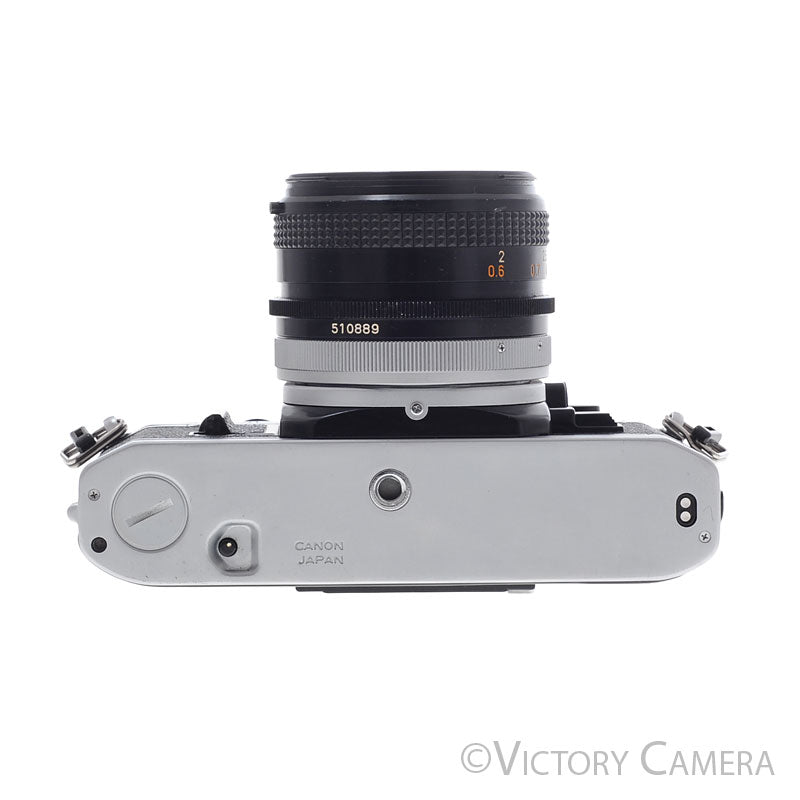 Canon AE-1 35mm Chrome Camera w/ 50mm f1.8 Prime Lens [EXC+]