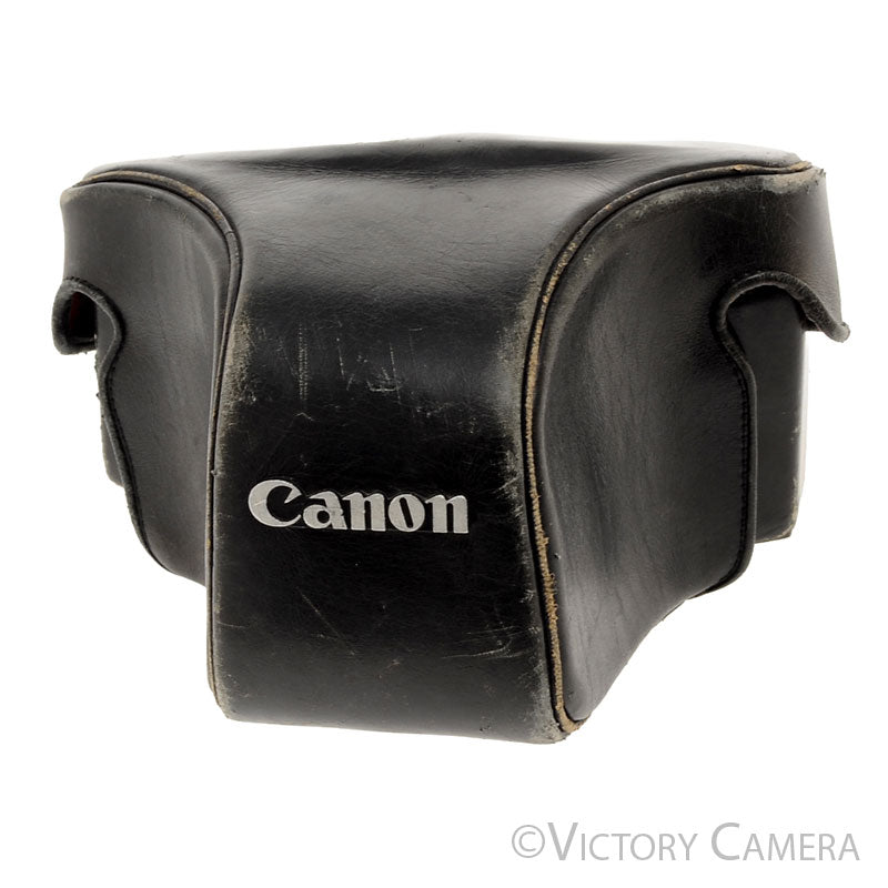 Canon F-1 (original) Black Leather Ever Ready Case [EXC-] - Victory Camera